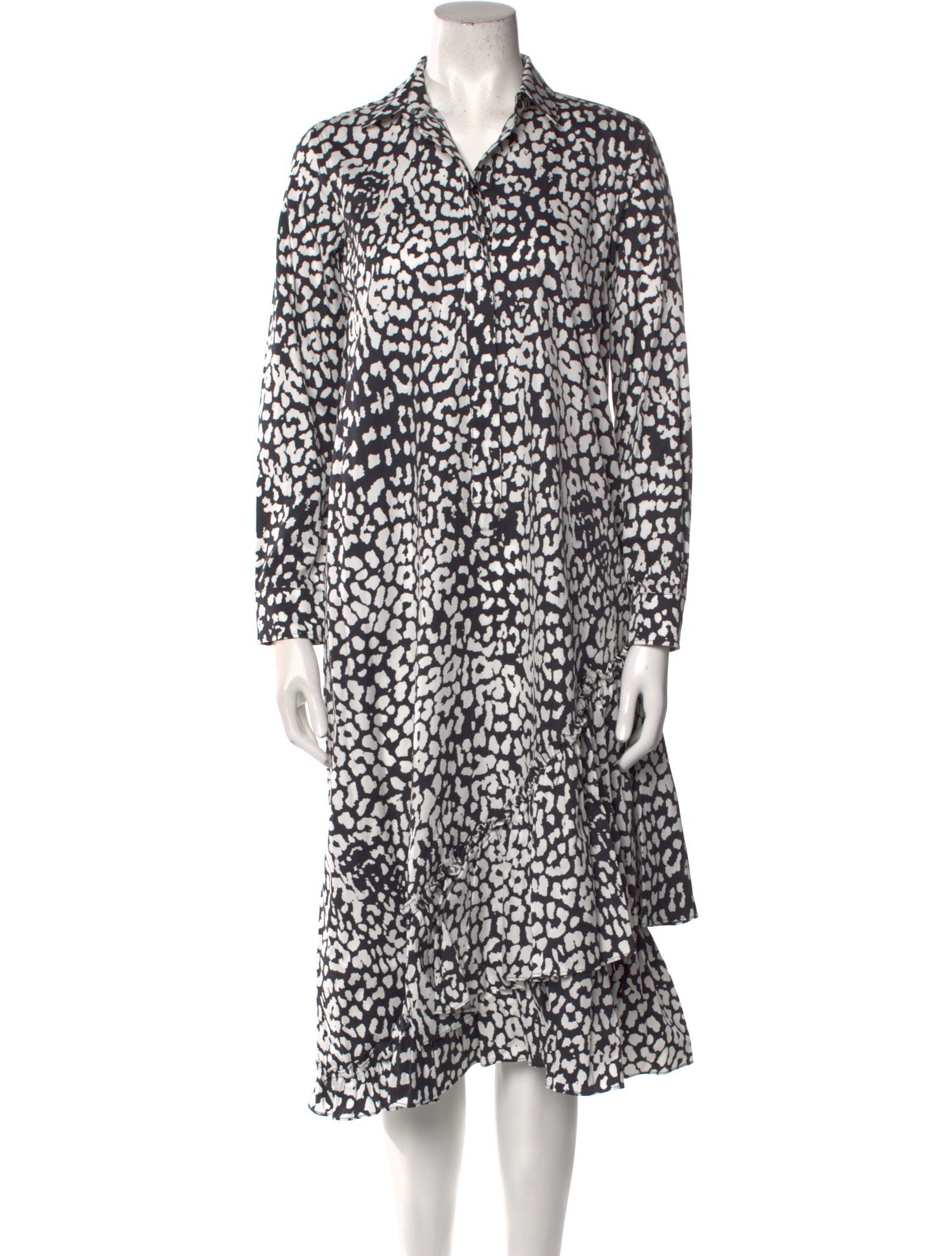 Max Mara Animal Print Midi Length Dress