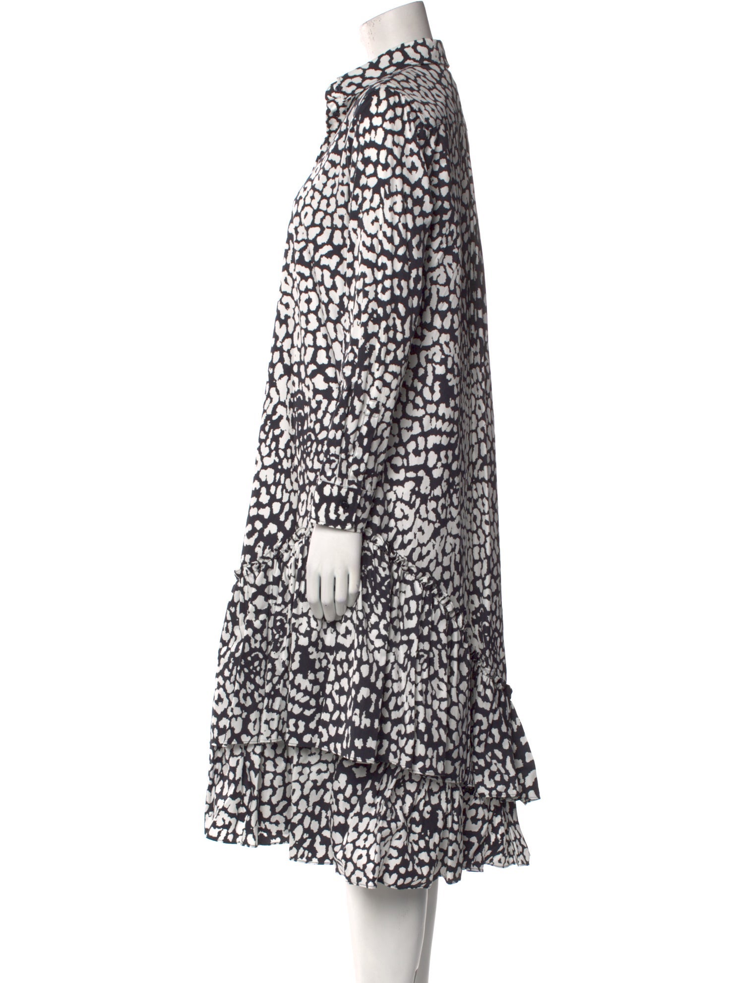 Max Mara Animal Print Midi Length Dress