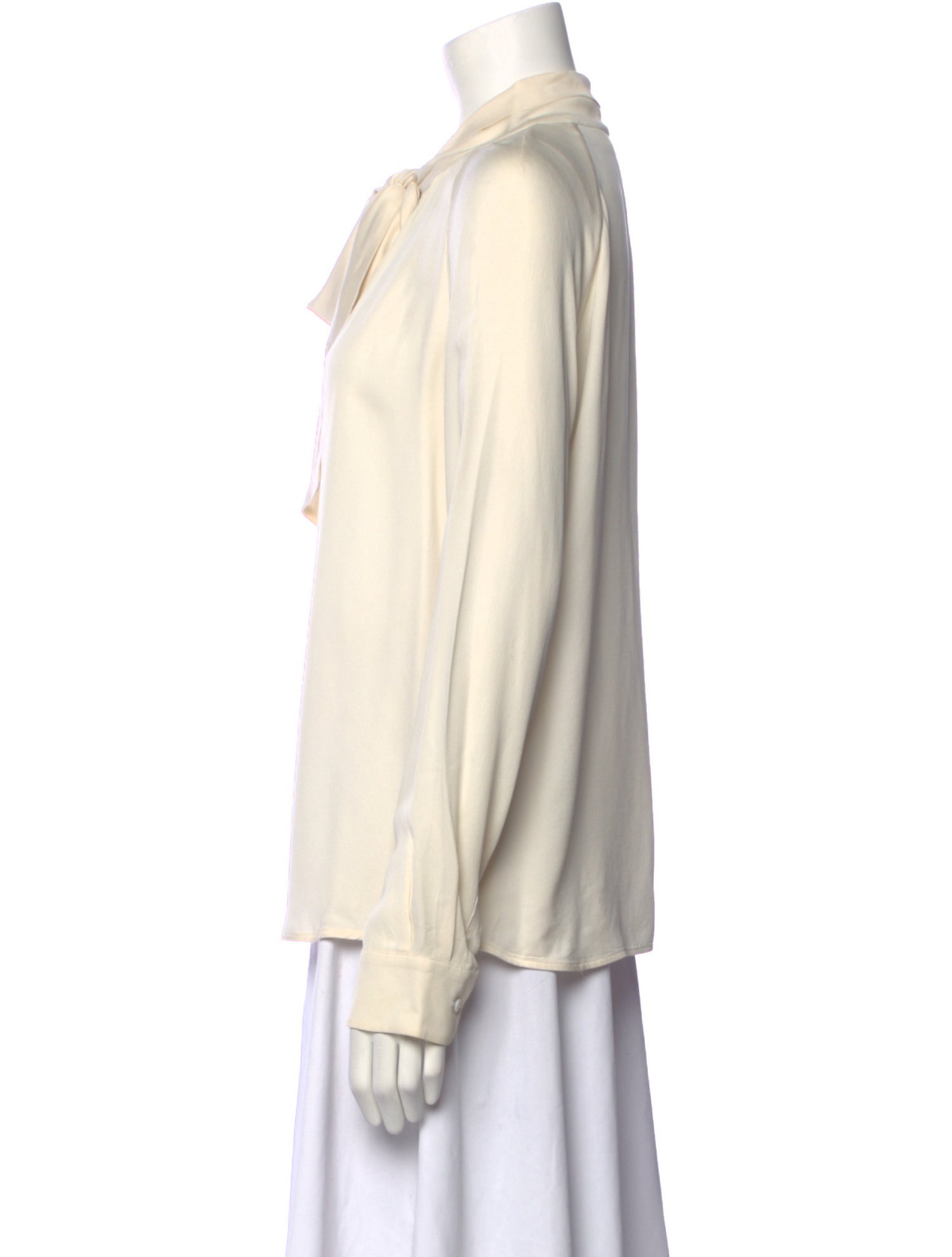 Max Mara Mock Neck Long Sleeve Blouse