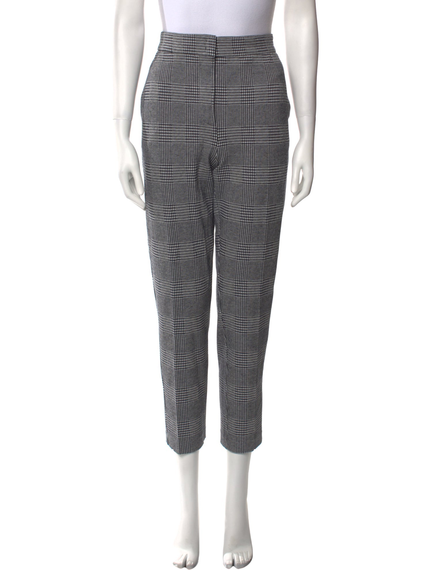 Max Mara Plaid Print Pleated Accents Pant