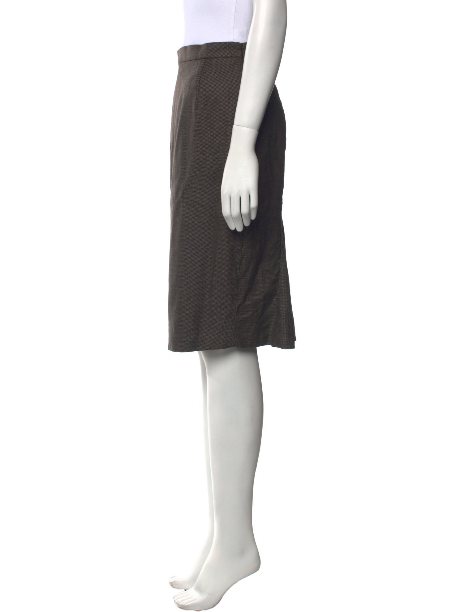 Max Mara Virgin Wool Knee-Length Skirt