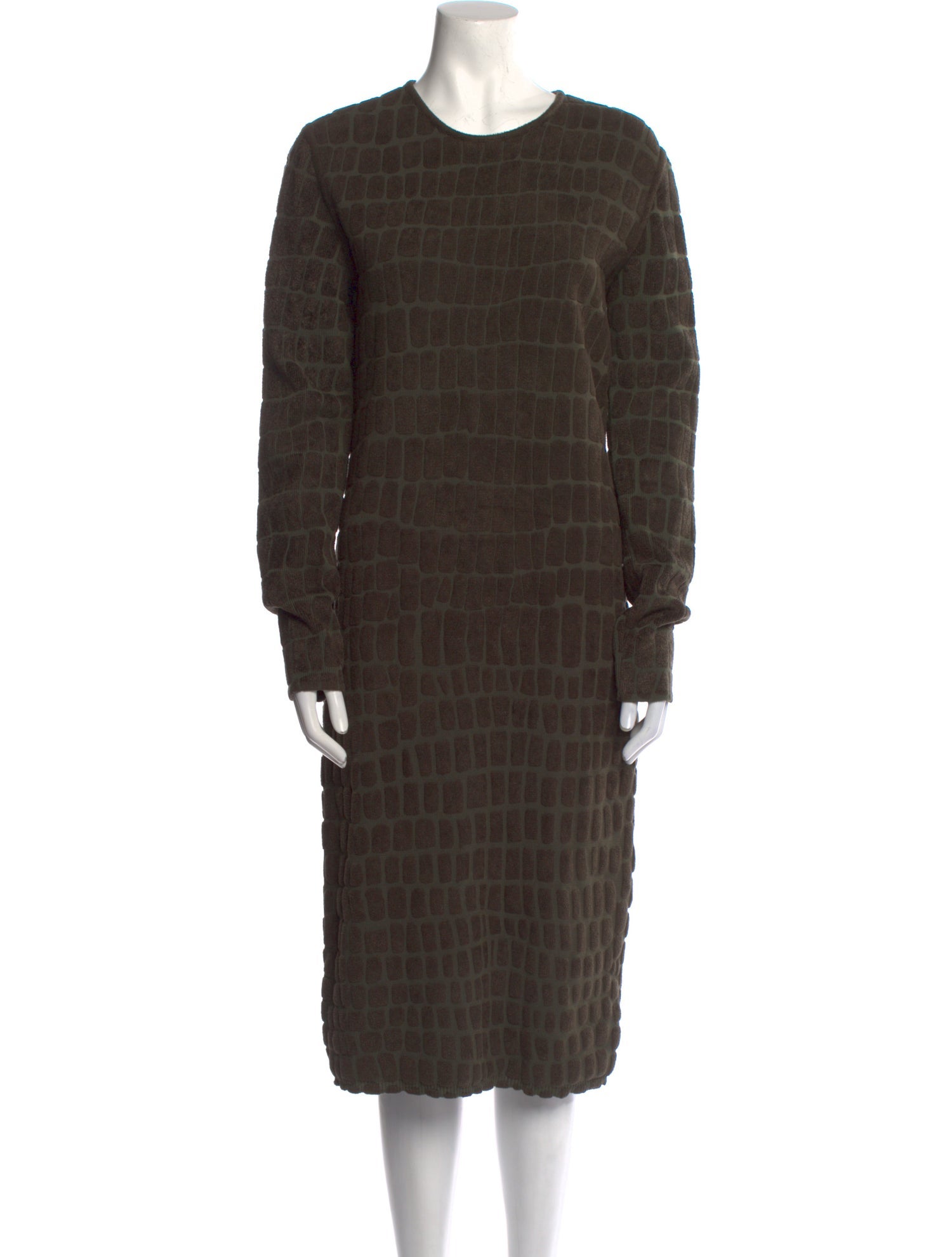 Max Mara Crew Neck Midi Length Dress