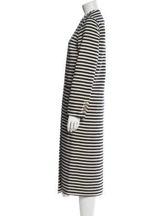 Max Mara Virgin Wool Striped Coat