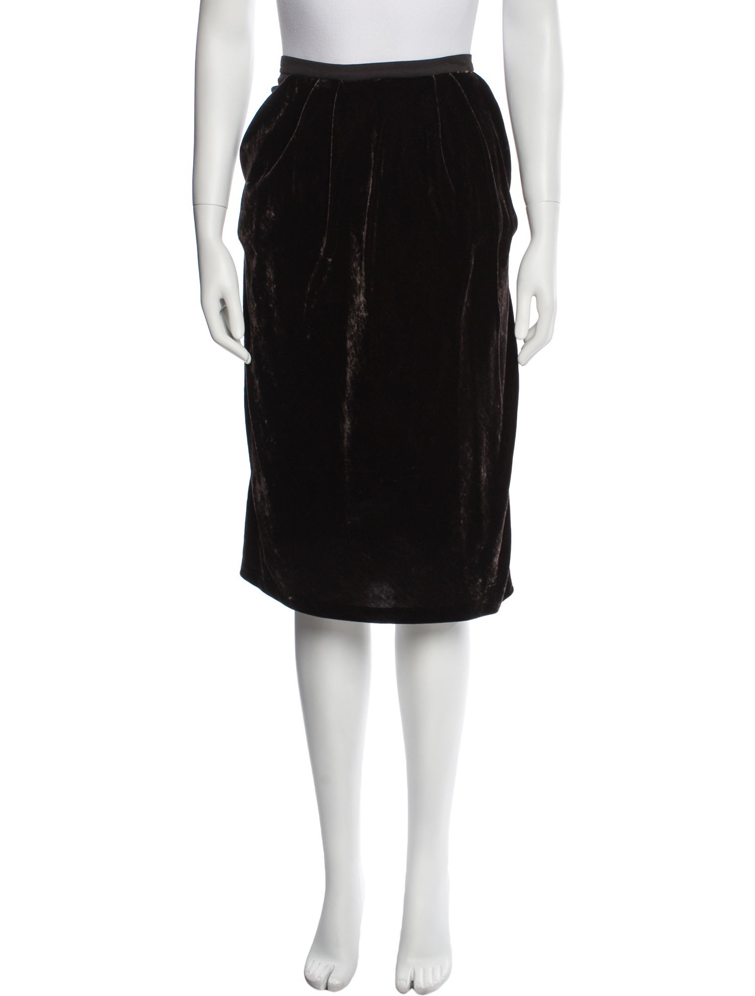 Max Mara Pleated Accents Knee-Length Skirt
