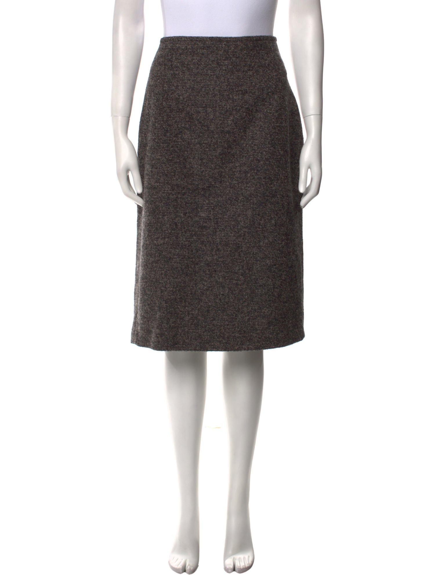 Max Mara Virgin Wool Knee-Length Skirt