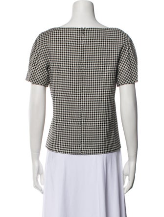 Max Mara Printed Bateau Neckline Top