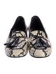 Max Mara Embossed Leather Animal Print Loafers