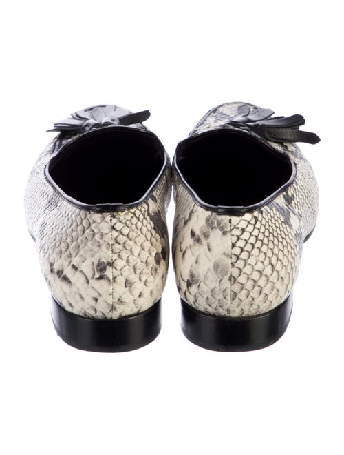Max Mara Embossed Leather Animal Print Loafers
