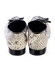 Max Mara Embossed Leather Animal Print Loafers
