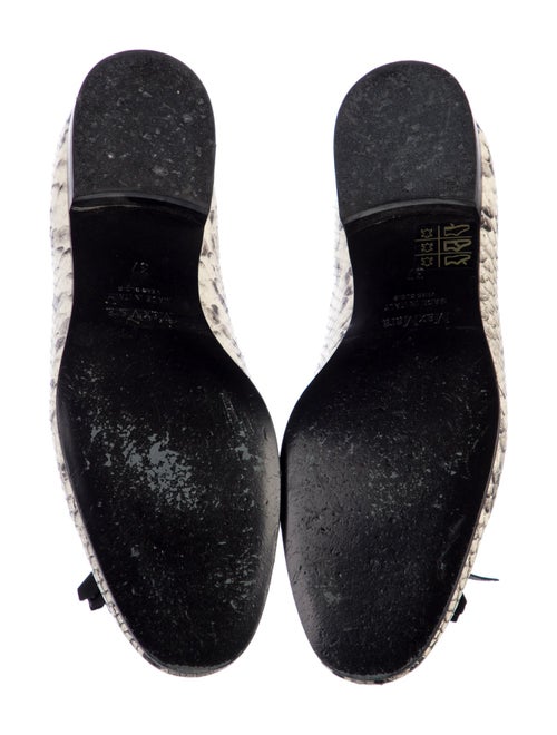 Max Mara Embossed Leather Animal Print Loafers