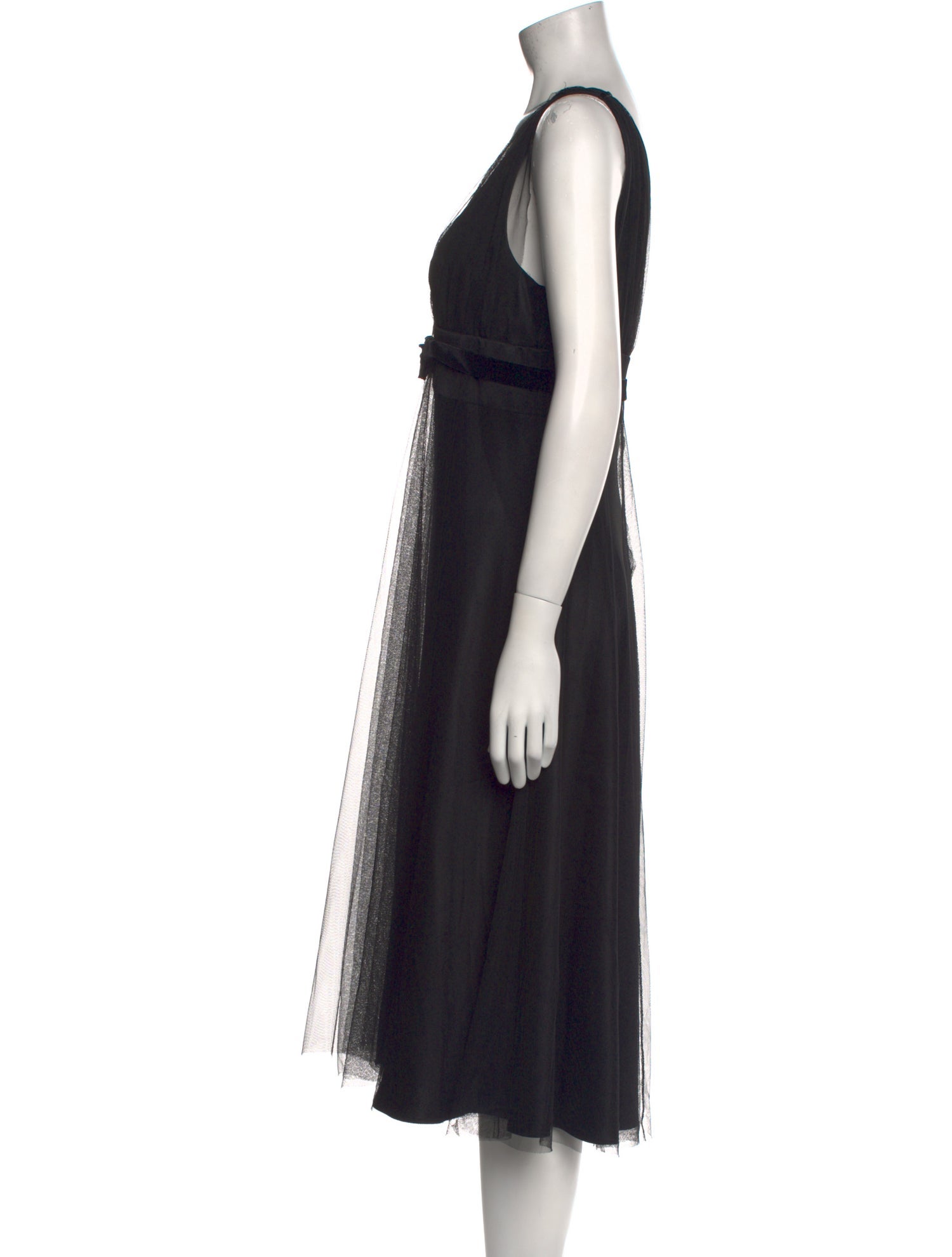 Max Mara V-Neck Midi Length Dress