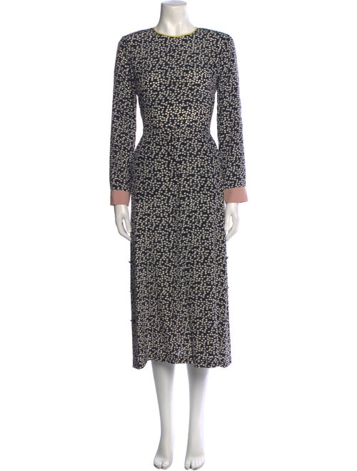 Max Mara Polka Dot Print Crew Neck Jumpsuit