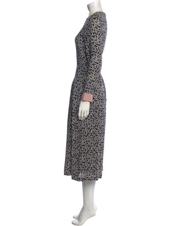 Max Mara Polka Dot Print Crew Neck Jumpsuit