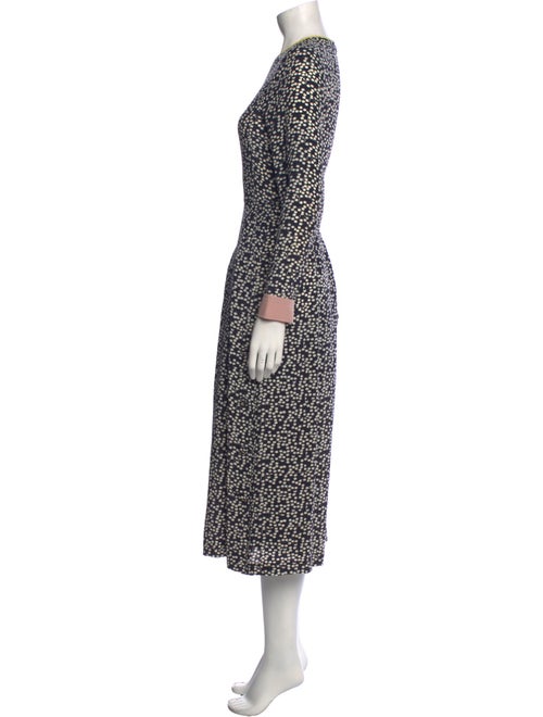 Max Mara Polka Dot Print Crew Neck Jumpsuit