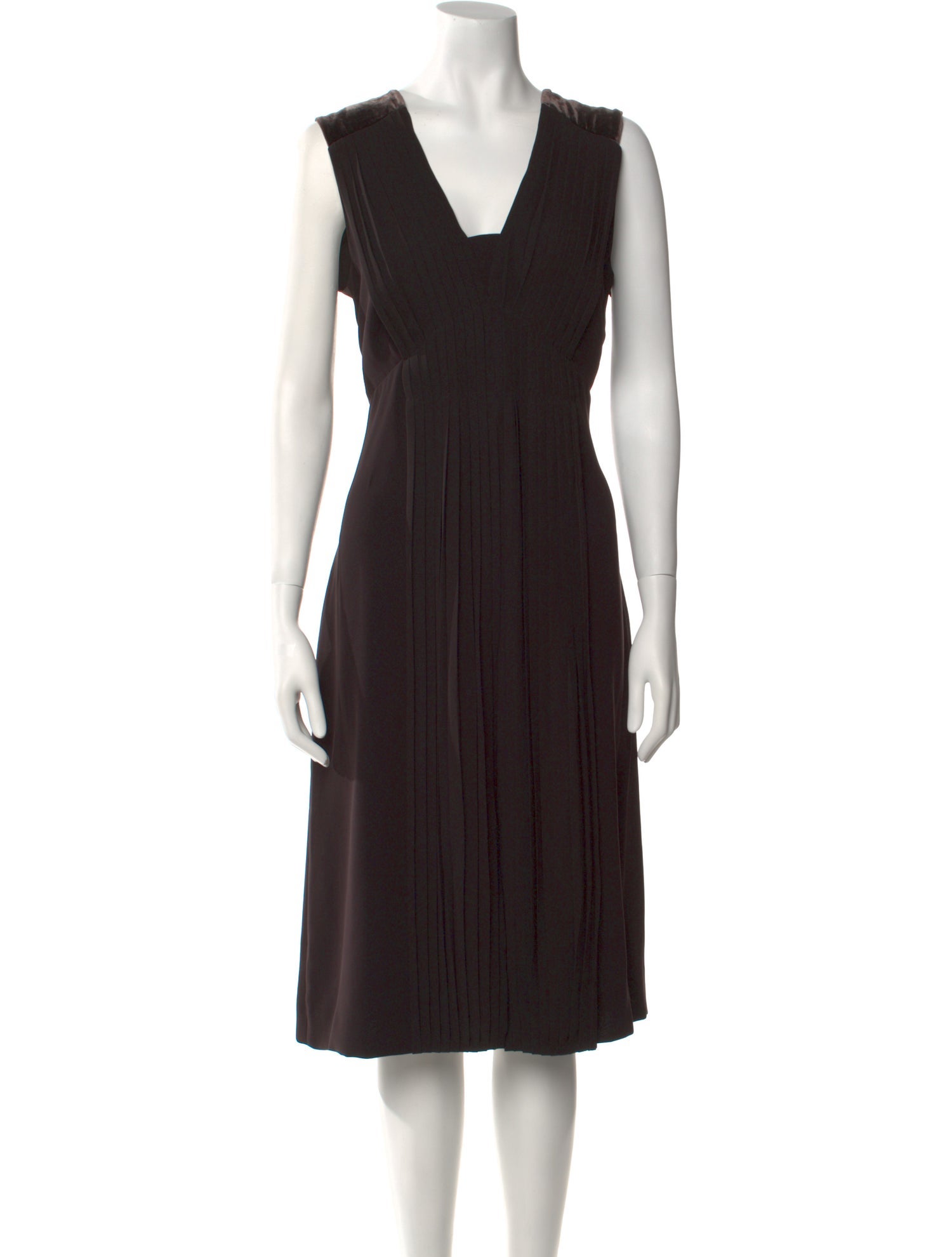 Max Mara Square Neckline Midi Length Dress