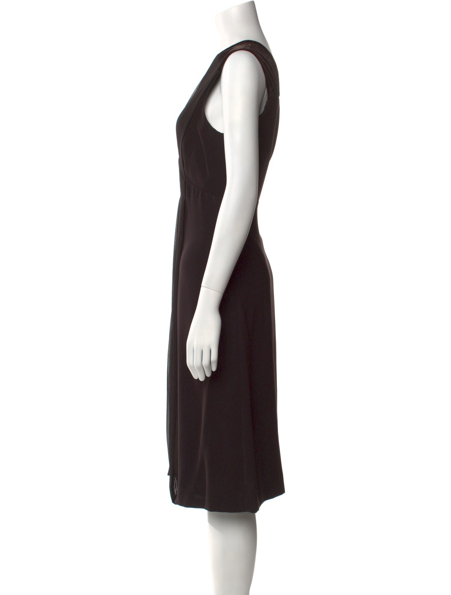 Max Mara Square Neckline Midi Length Dress
