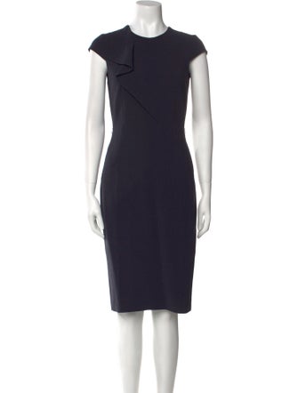 Max Mara Crew Neck Knee-Length Dress