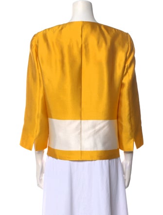Max Mara Silk Colorblock Pattern Evening Jacket