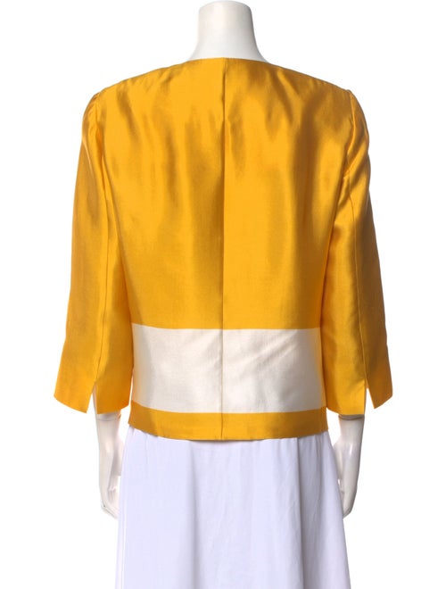 Max Mara Silk Colorblock Pattern Evening Jacket