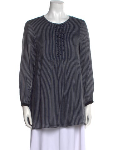 'S Max Mara Tops Linen Striped Tunic US 8 | M