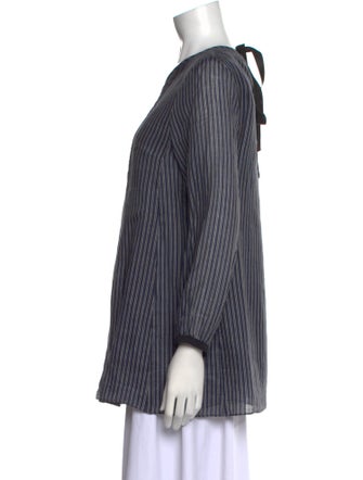 'S Max Mara Linen Striped Tunic