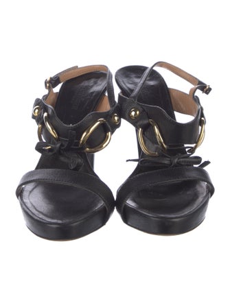 Max Mara Leather Slingback Sandals