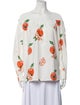 Max Mara Printed Off-The-Shoulder Blouse