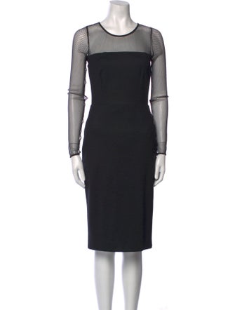 Max Mara Virgin Wool Knee-Length Dress