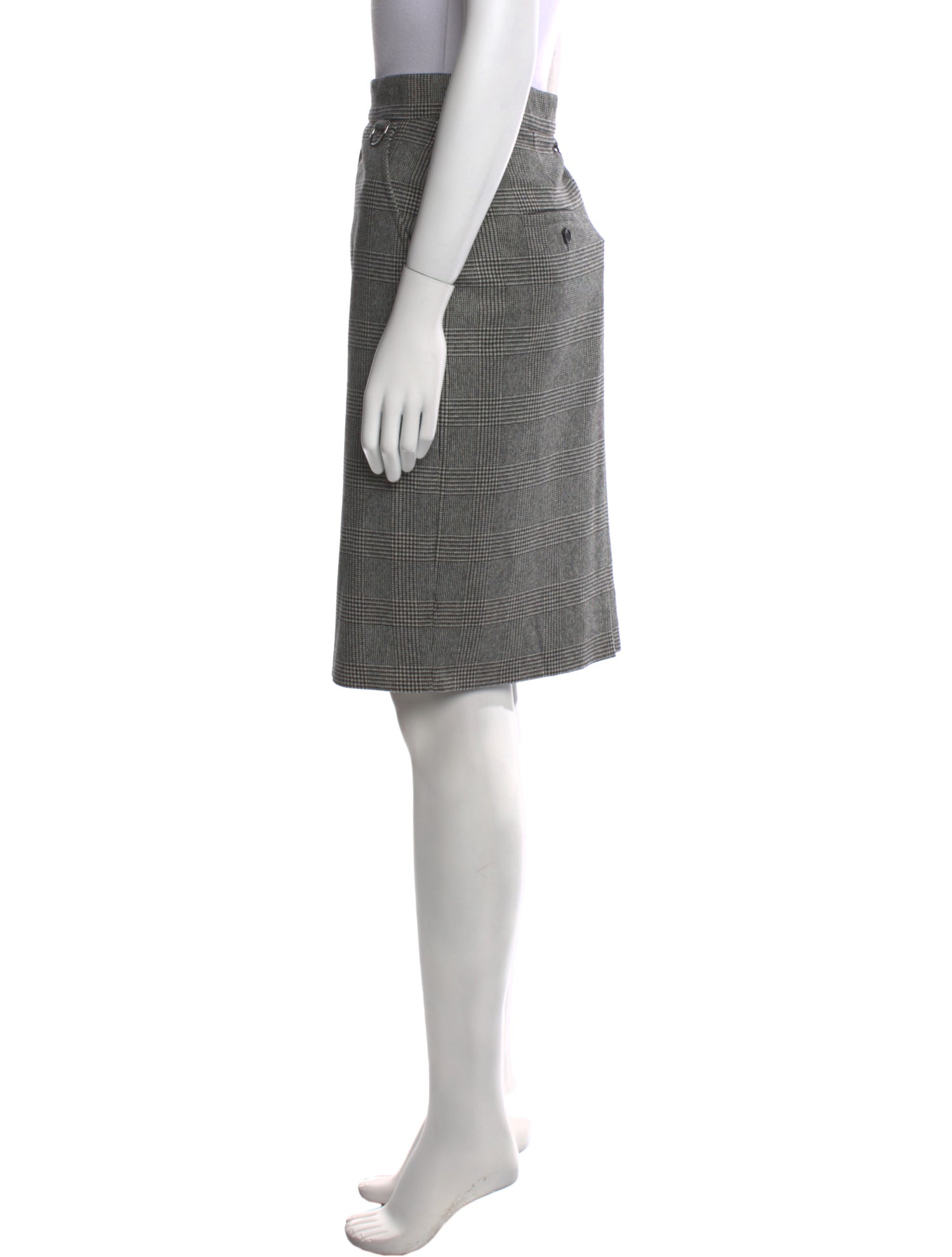 Max Mara Virgin Wool Knee-Length Skirt