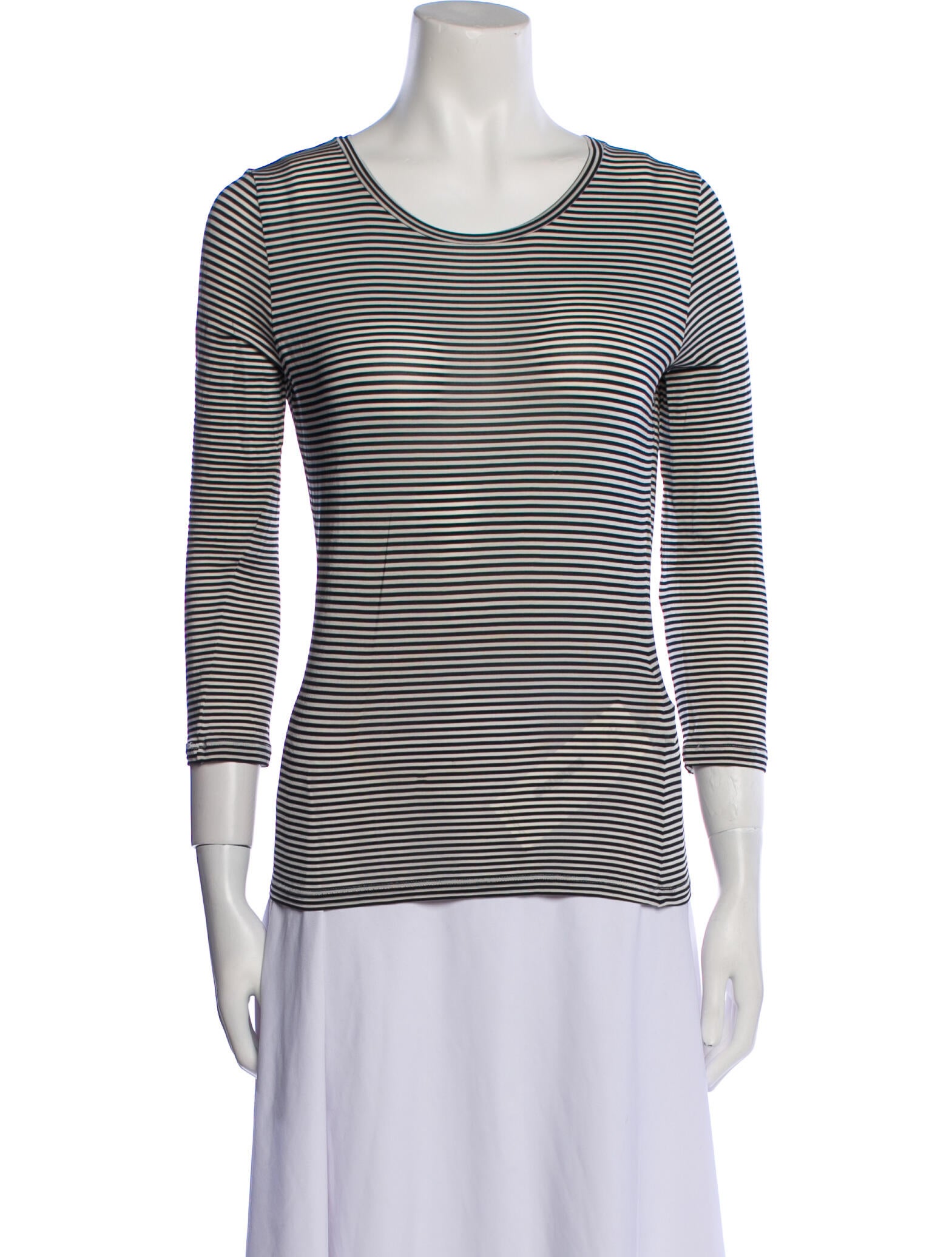 Max Mara Striped Scoop Neck T-Shirt