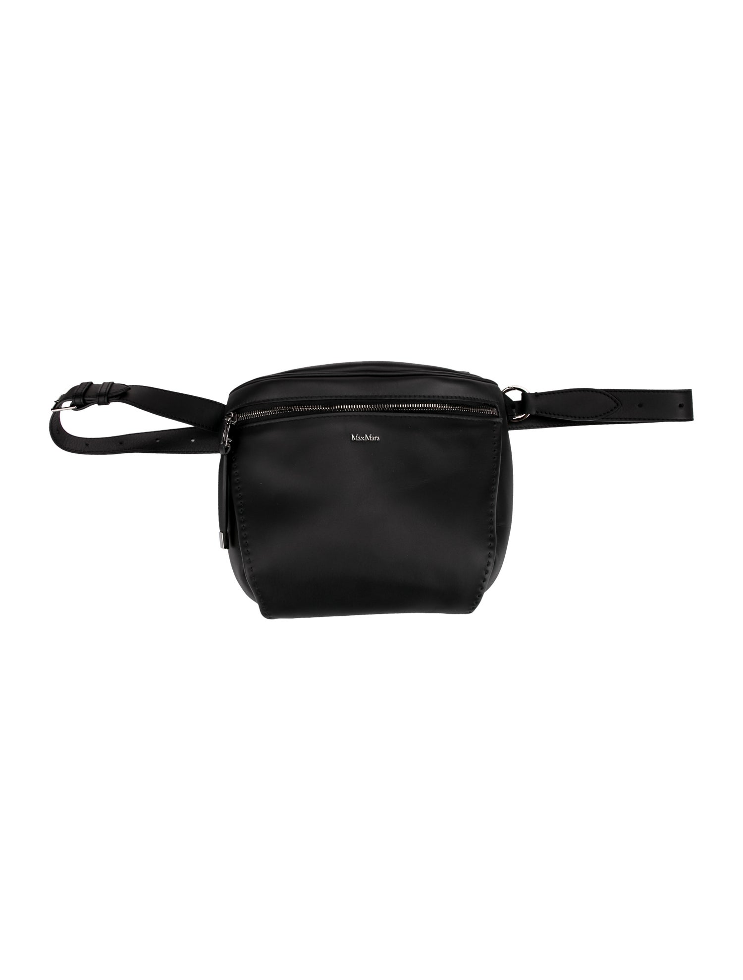 【関税&送料込】Max Mara Black Leather Belt Bag 4511065306001-a-mmclaspbelt.jpg