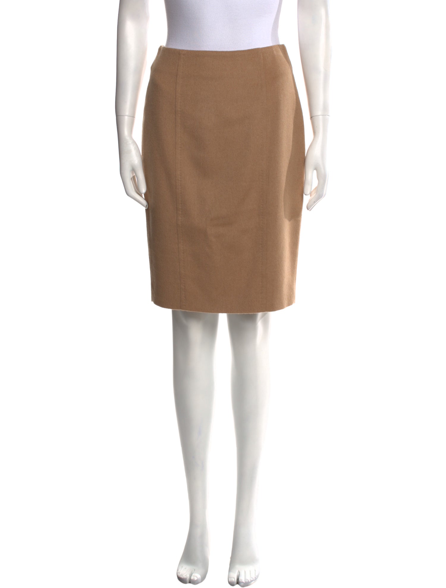 Max Mara Camel Hair Knee-Length Skirt