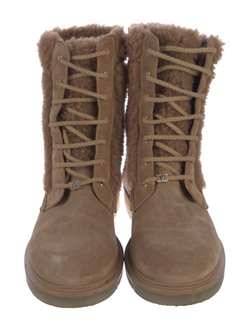 Max Mara Suede Combat Boots