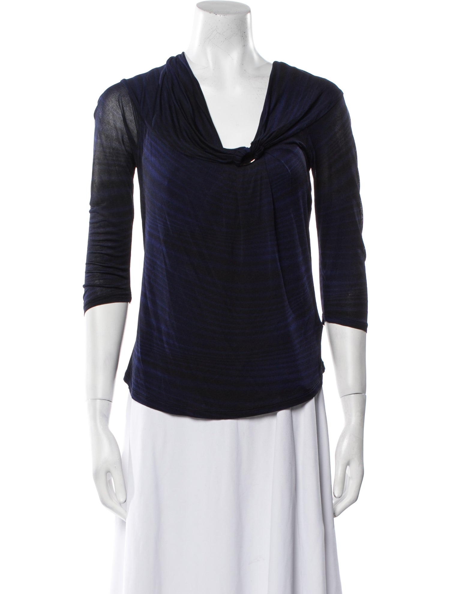 Max Mara Cowl Neck Three-Quarter Sleeve Top