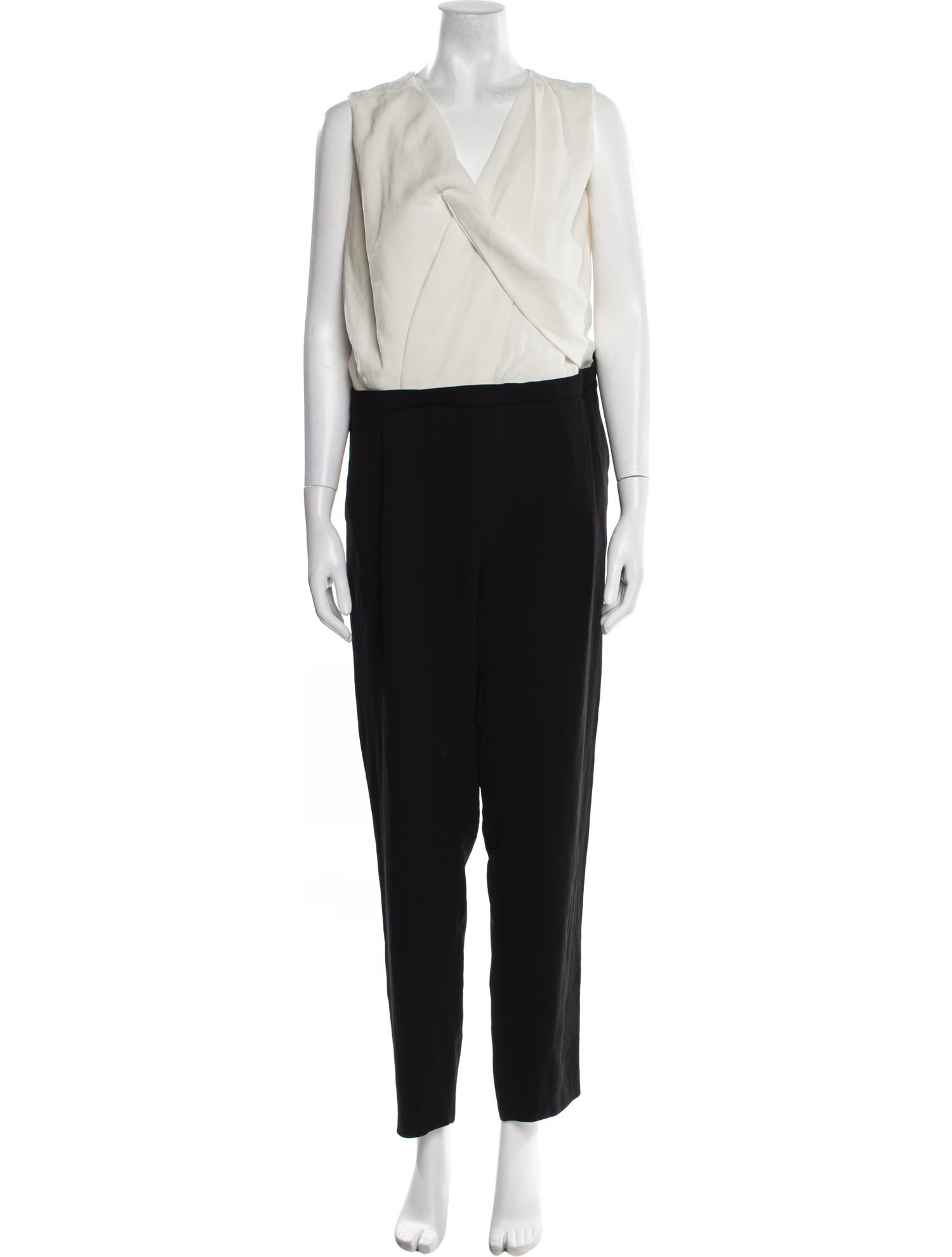 Max Mara Silk V-Neck Jumpsuit