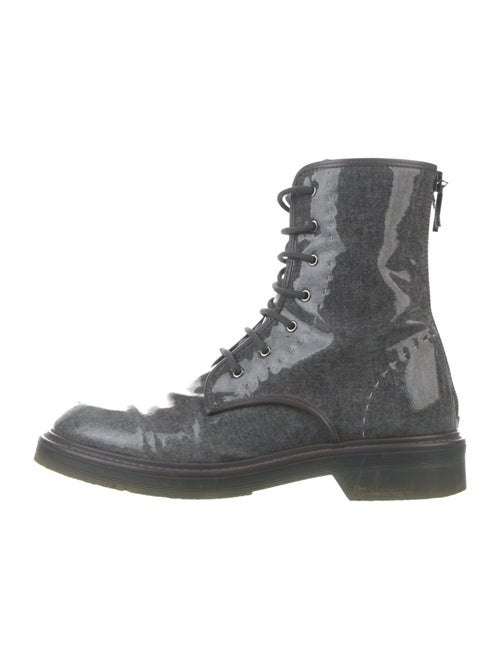 Max Mara Patent Leather Combat Boots