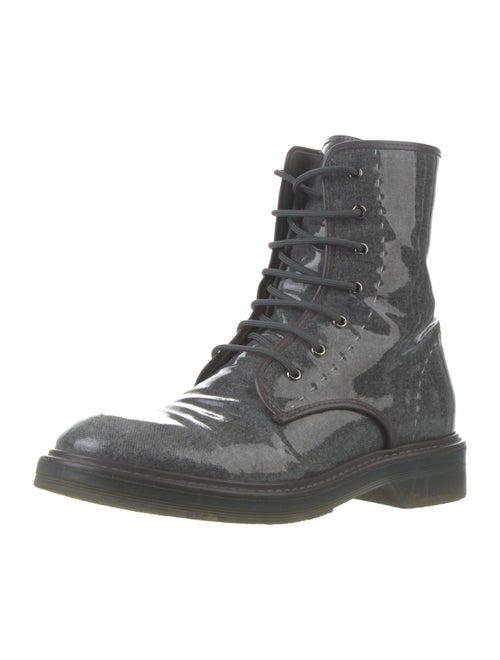 Max Mara Patent Leather Combat Boots