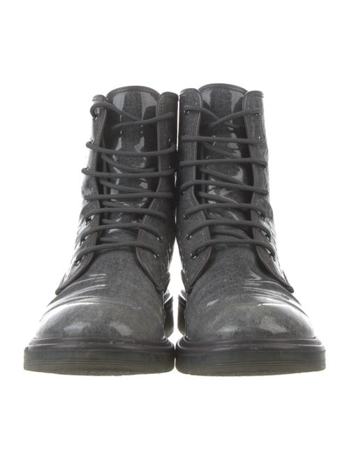 Max Mara Patent Leather Combat Boots