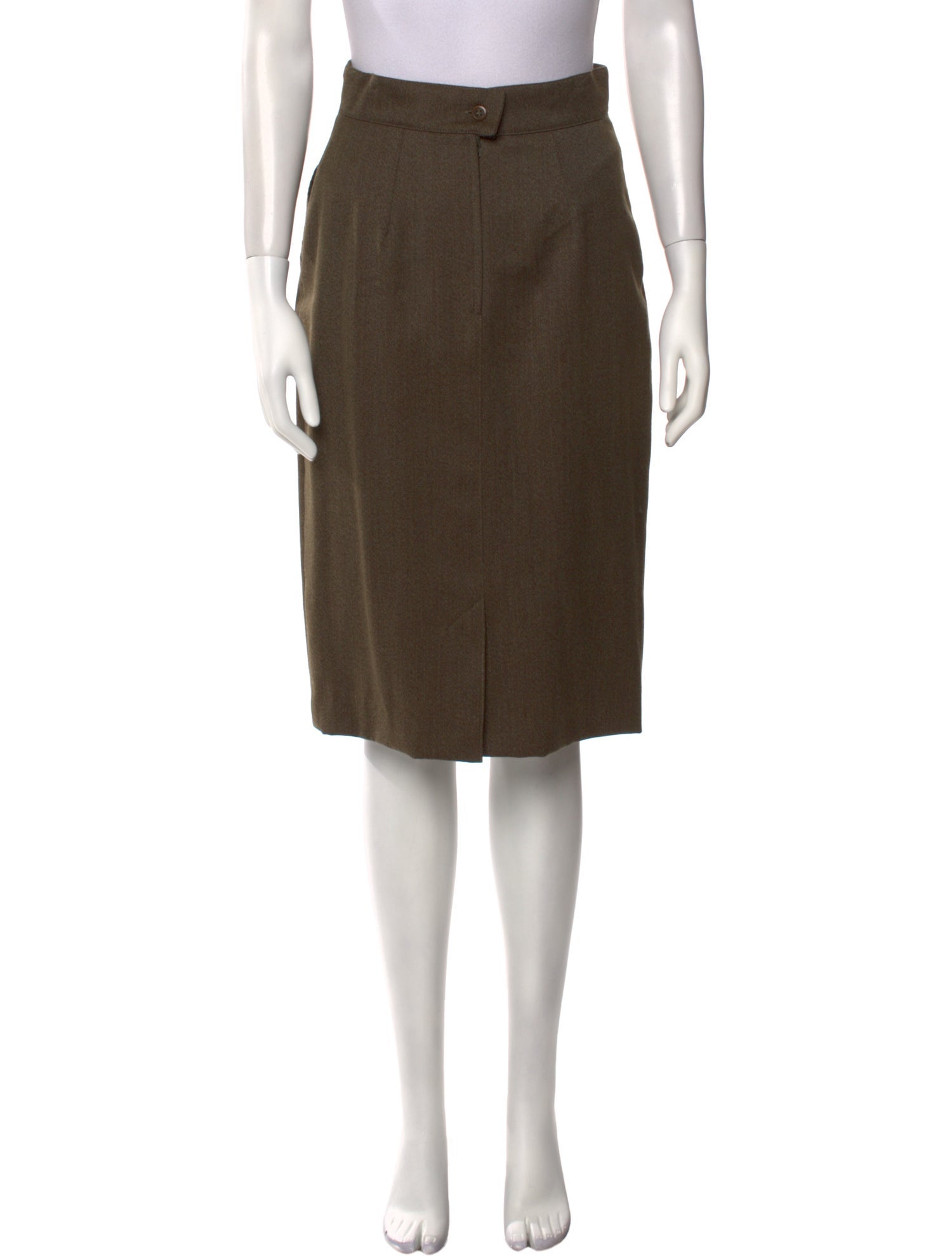 Max Mara Virgin Wool Knee-Length Skirt