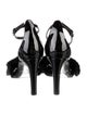 Max Mara Patent Leather Fur Trim D'Orsay Pumps