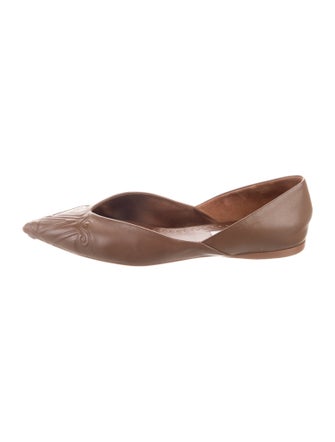 Max Mara Leather D'Orsay Flats