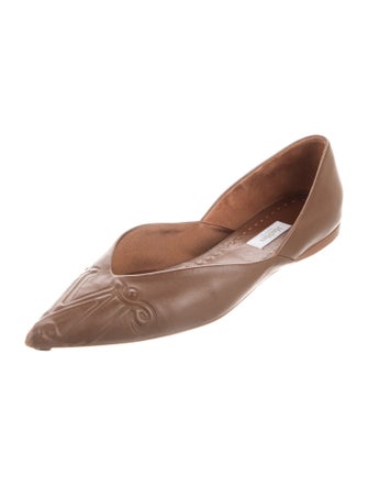 Max Mara Leather D'Orsay Flats