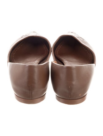 Max Mara Leather D'Orsay Flats