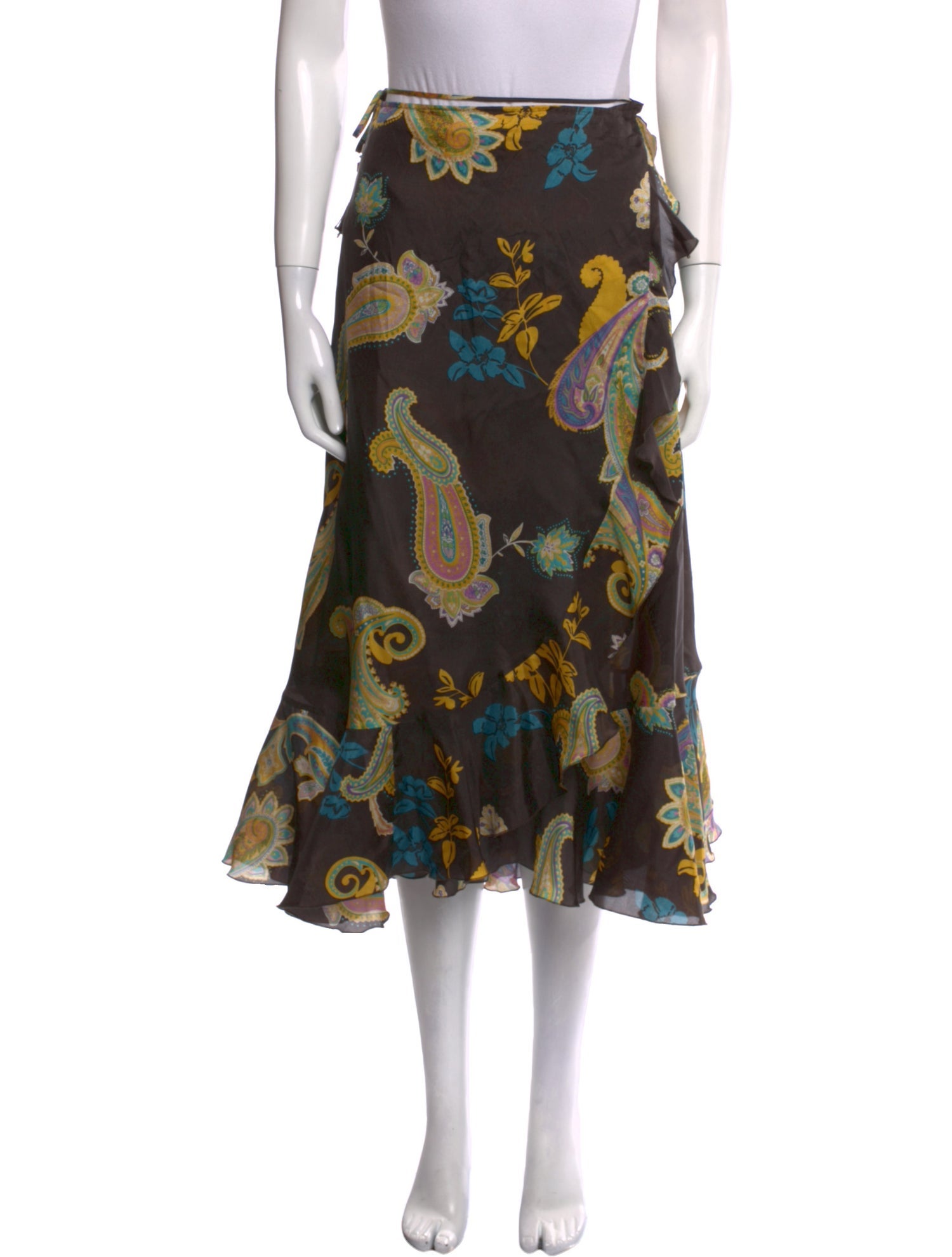 Max Mara Silk Knee-Length Skirt