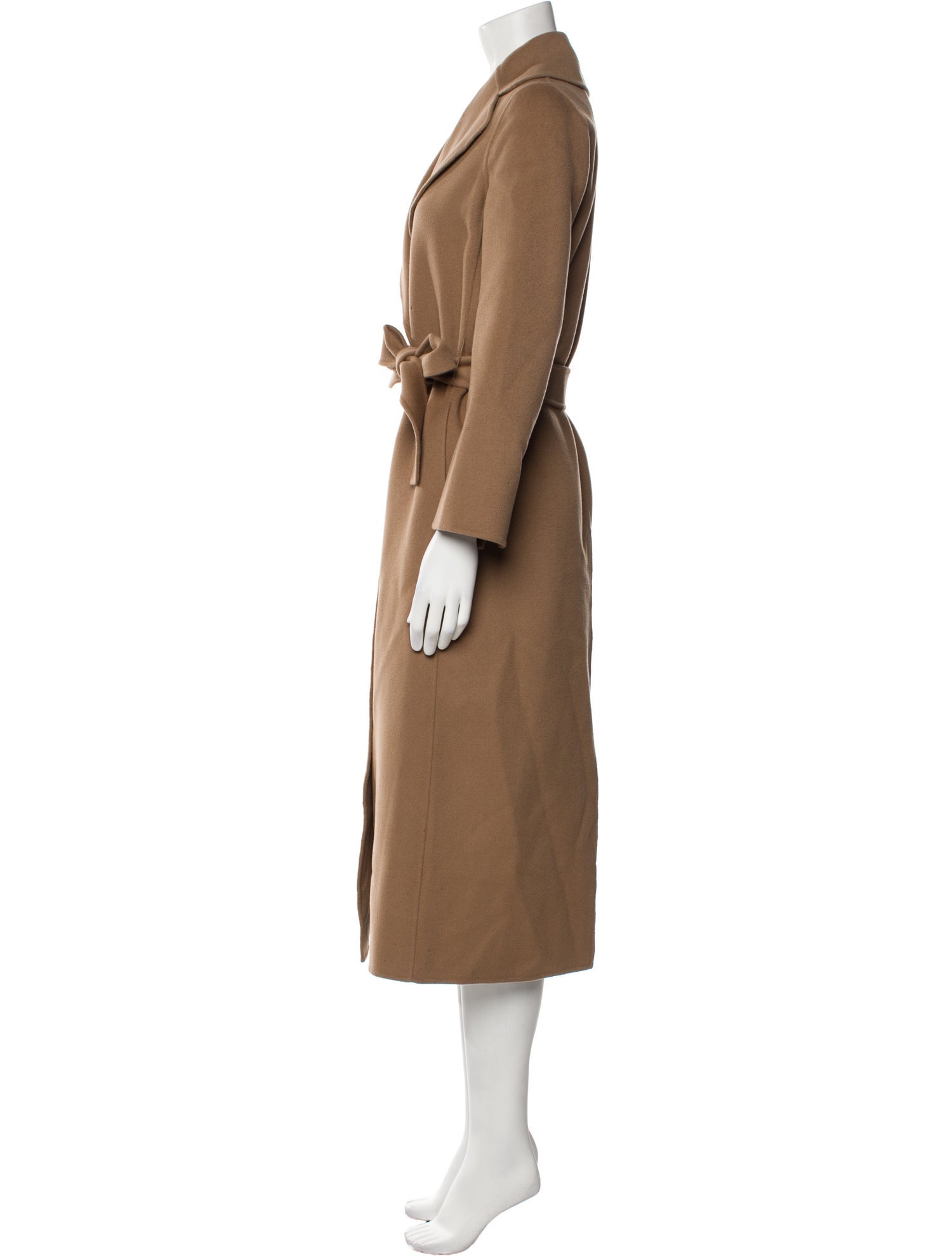 Max Mara S Belted -Sleeved Virgin Wool Trench Coat