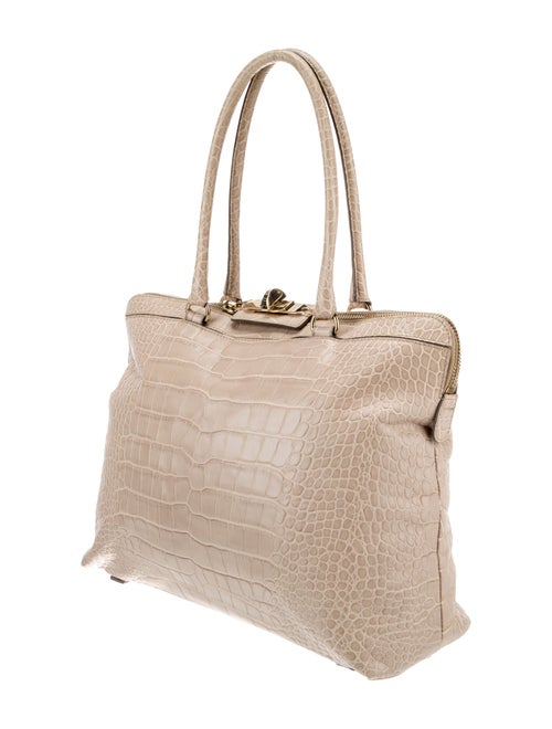 Max Mara Embossed Leather Shoulder Bag
