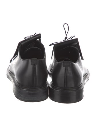 Max Mara Leather Fringe Trim Accent Oxfords