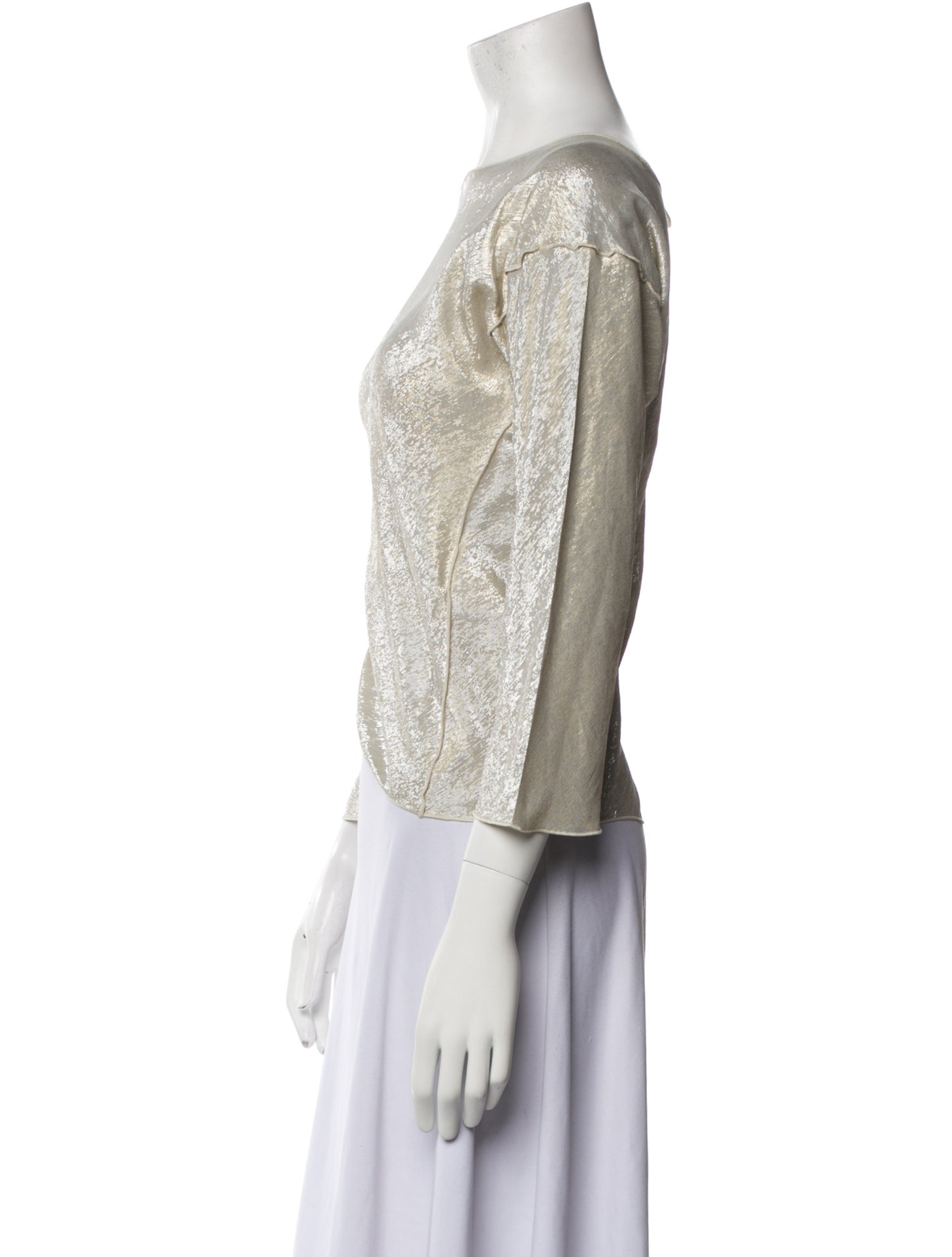 Max Mara Silk Bateau Neckline Top