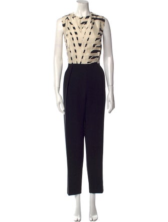 Max Mara Silk Printed Jumpsuit