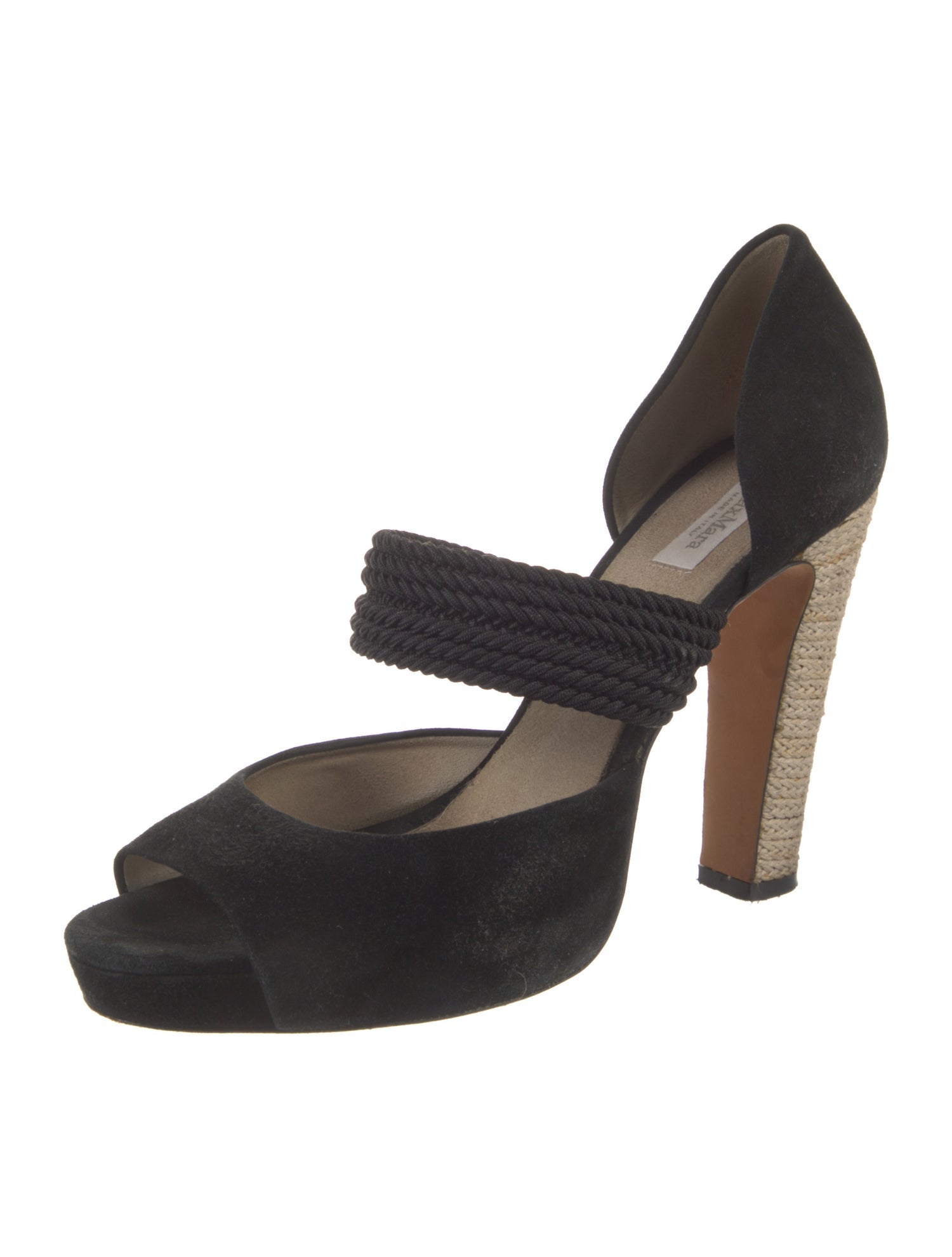 Max Mara Suede Braided Accents Sandals